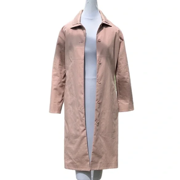 Authentic Lacoste Small 34 Rose Blush Pink Fashion Show Collection Trench Coat S - Picture 2 of 16